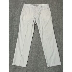 Bean Pole Golf Pants Mens 94-106 White Black Plaid Straight Performance (37x32)